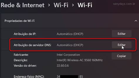 como mudar dns windows 11